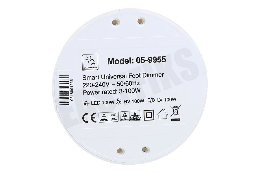 Universeel LED Vloerdimmer Puls Wit