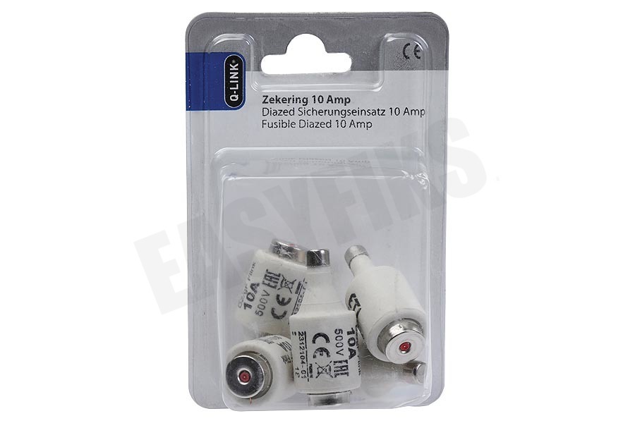 Q-Link Zekering 10A 500V snel rood