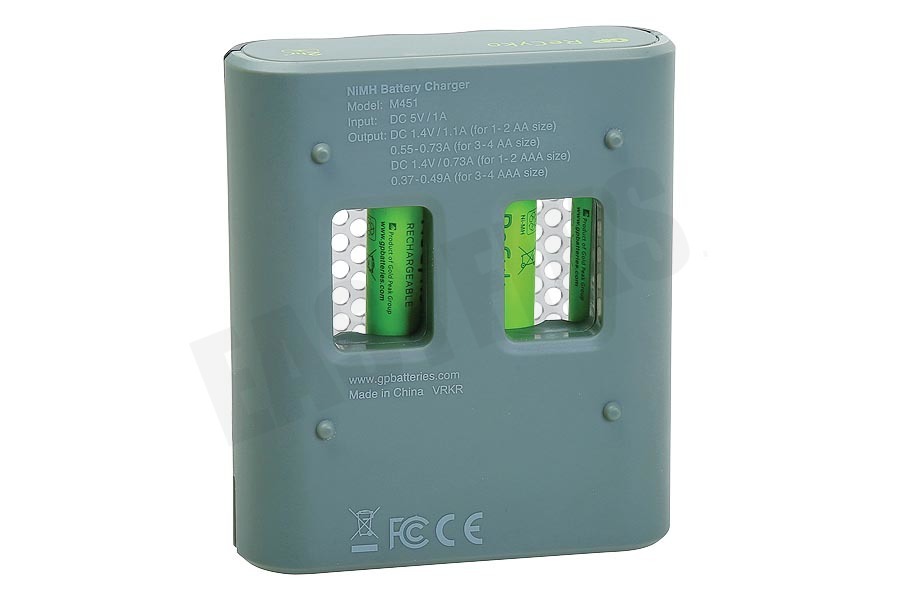 GP M451 USB Batterijlader Recyko 4x AAA 950mAh
