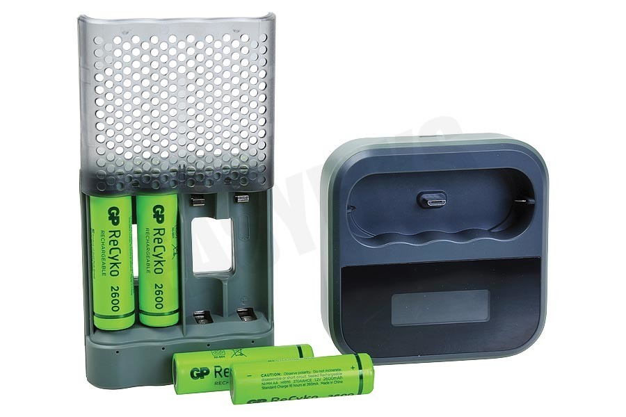 GP M451 USB Batterijlader Dockingstation Recyko 4x AA 2600mAh