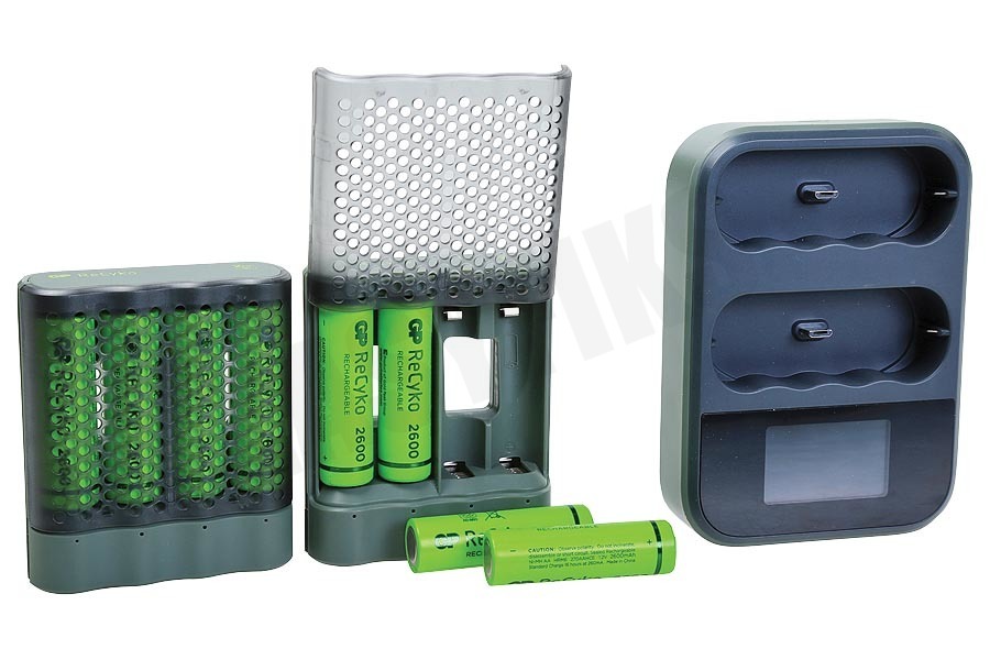 GP M451 USB Batterijlader Dockingstation Recyko 8x AA 2600mAh