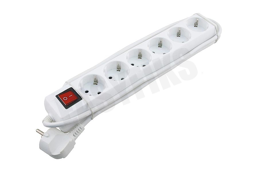 Exin Tafelcontactdoos 3x1mm2 2300W 10A RA wit 1,5M