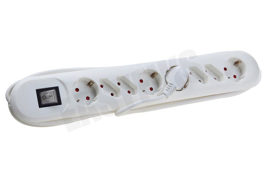 Exin Tafelcontactdoos 3x1mm2 2500W 10A RA wit 2,5M