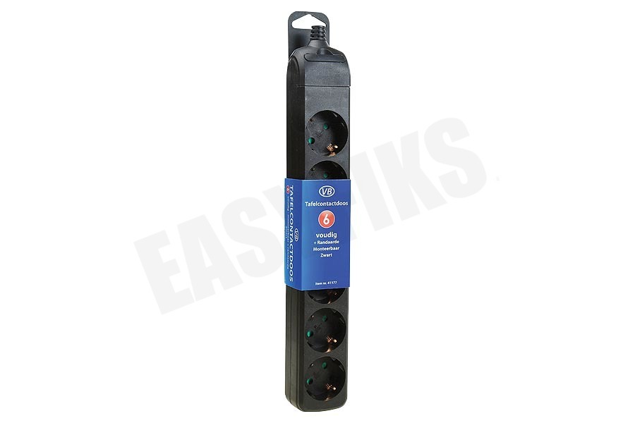 Elektra Tafelcontactdoos 6V Zwart Monteerbaar