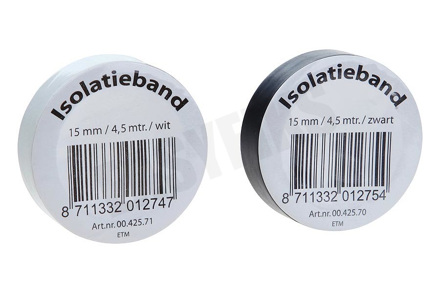 Q-Link Tape 15mm 4.6M wit en zwart