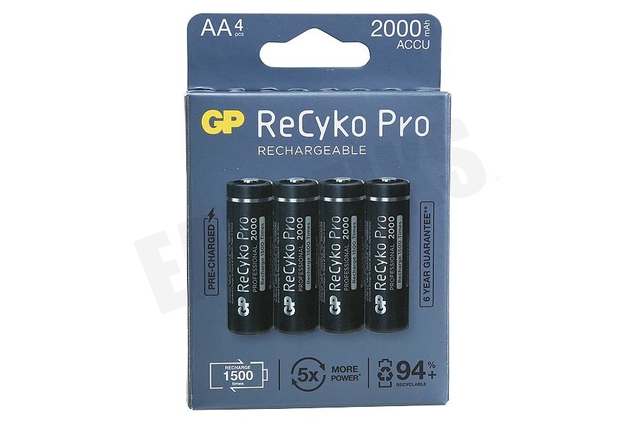 GP LR6 ReCyko+ Pro AA 2000 - 4 oplaadbare batterijen