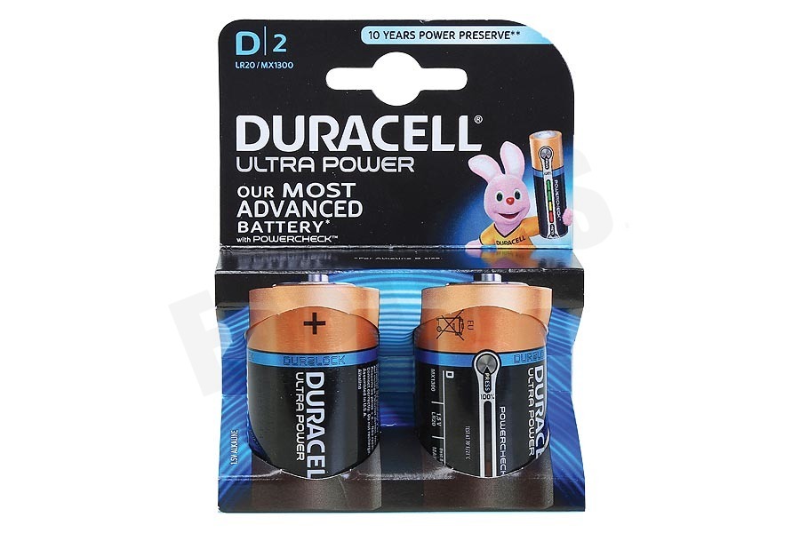 Duracell LR20 DURACELL ULTRA ALKALINE D-BATTERIJEN