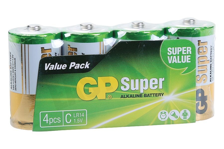 GP Super Alkaline C Baby 1,5V , 4 stuks