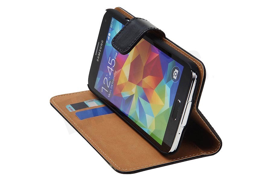Spez Book Case Met Creditcard sleuven, Zwart, Leder