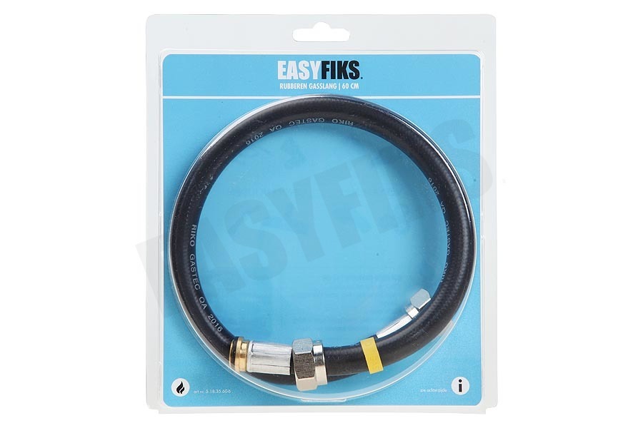 Easyfiks Gasslang Rubber flexibel voor los staande apparaten
