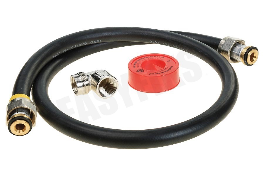Easyfiks Gasslang Aansluit set compleet 100 cm voor los staande apparaten