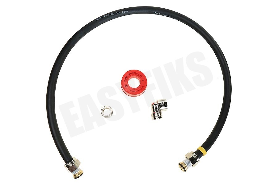 Easyfiks Gasslang Aansluit set compleet 100 cm voor los staande apparaten