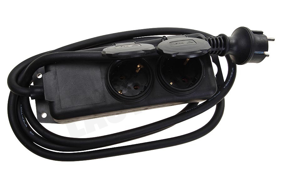 Brennenstuhl Tafelcontactdoos 3x1,5mm2 3500W 16A Zwart 2M