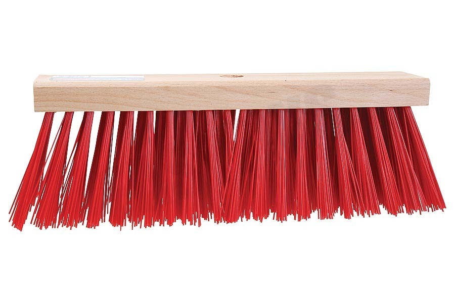 Talen Tools Bezem, kunststof rood 35cm breed zonder steel