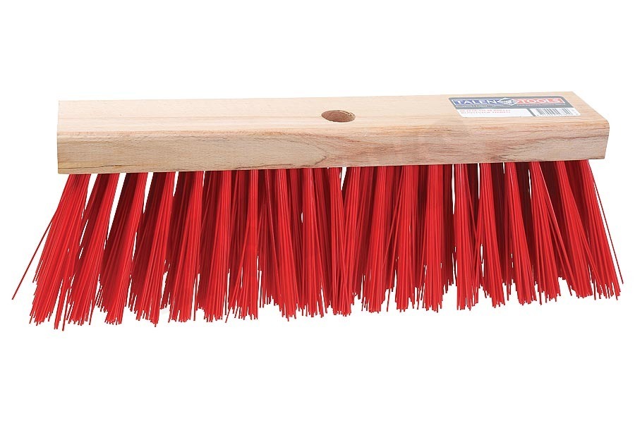 Talen Tools Bezem, kunststof rood 35cm breed zonder steel