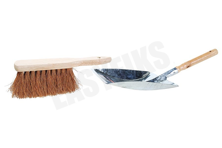 Talen Tools Stoffer en blik, kokos haar met metalen blik