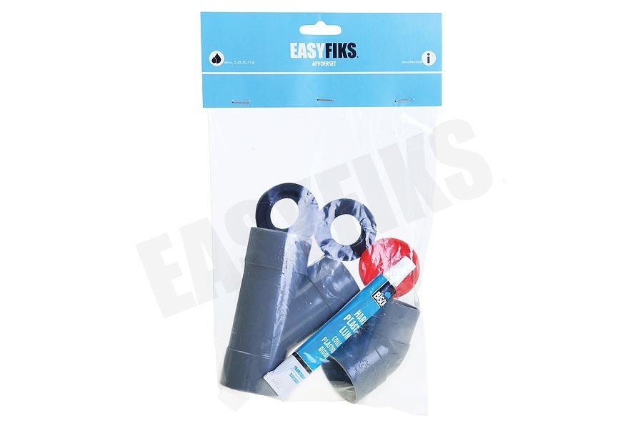 Easyfiks T-stuk Afvoerset met bocht+lijm