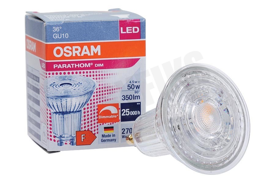 Osram 4052899957954 Parathom Reflectorlamp GU10 PAR16 4.6W Dimbaar