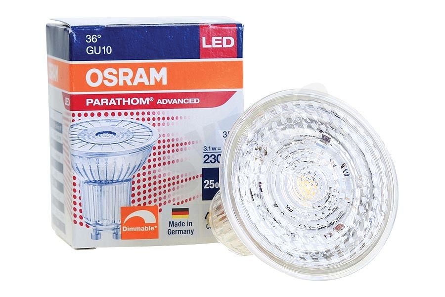 Osram 4052899957923 Parathom Reflectorlamp GU10 PAR16 3.1W Dimbaar