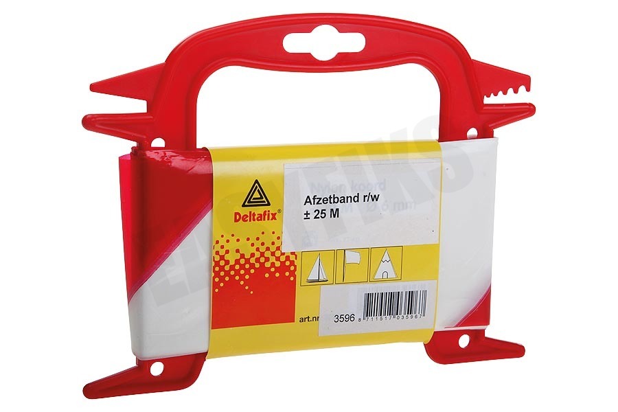 Deltafix Afzetband 25m rood/wit