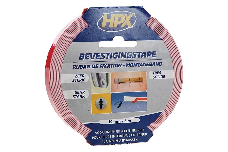 HPX DS1905 Bevestigingstape Dubbelzijdig 19mm x 5m