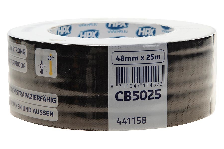 HPX 6200 Pantsertape Repair Zwart 48mm x 25m