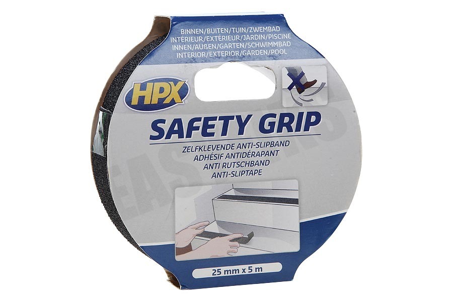 HPX SB2505 Safety Grip Zwart 25mm x 5m