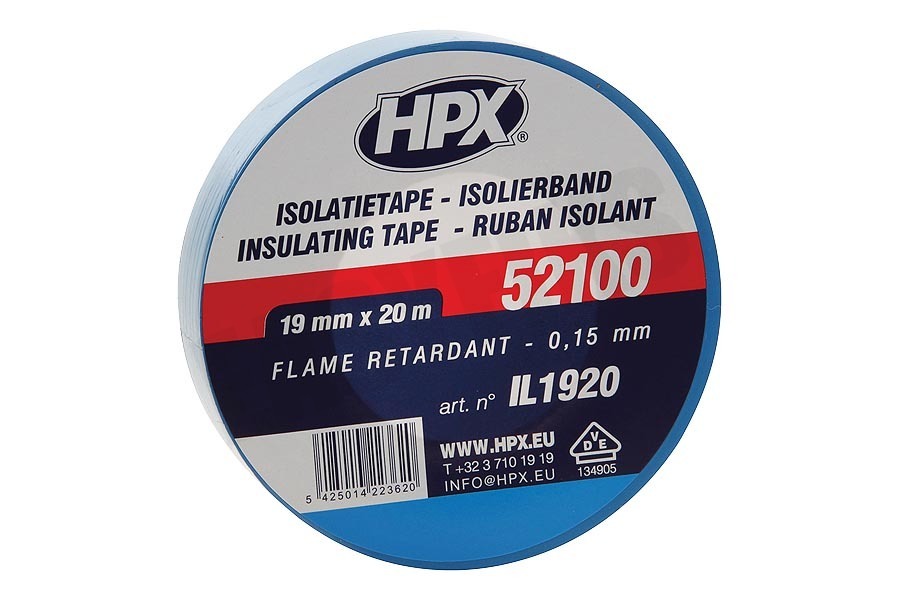 HPX 52100 PVC Isolatietape Blauw 19mm x 20m