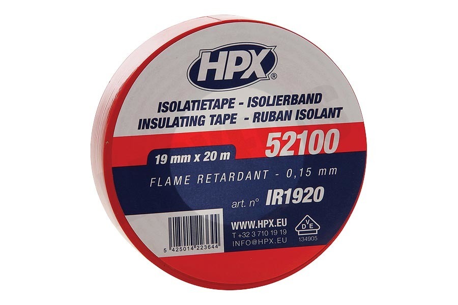 HPX 52100 PVC Isolatietape Rood 19mm x 20m