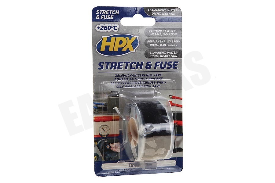 HPX SZ2503 Stretch & Fuse Zwart 25mm x 3m