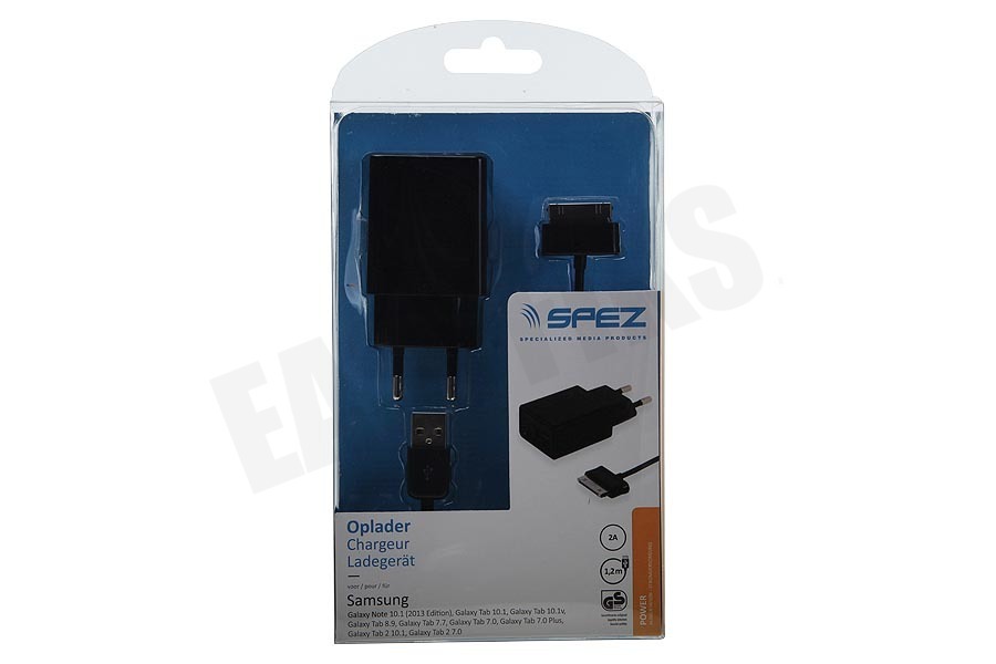 Spez Oplader Samsung Galaxy Tab, 5V / 2A, 100cm