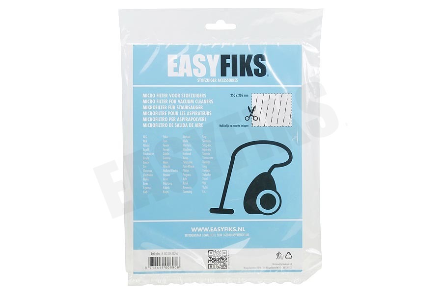 Easyfiks Filter micro -op maat te knippen