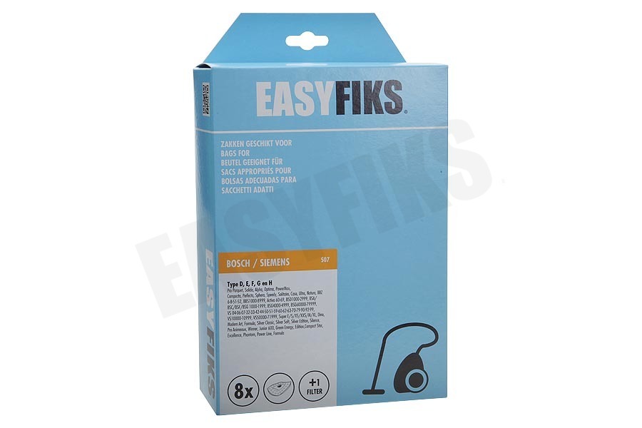 Easyfiks Stofzuiger Stofzuigerzak Micro Fleece 8 stuks Nw Stijl