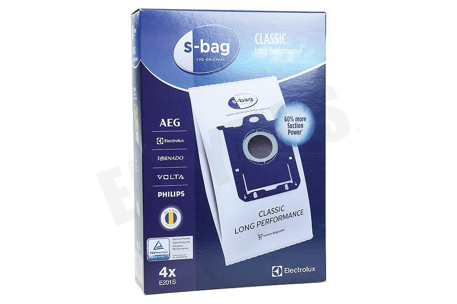 Electrolux Stofzuiger E201S Stofzuigerzak S-BAG Classic Long Performance
