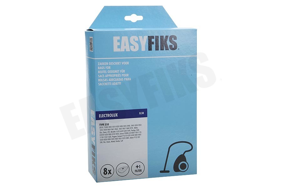 Easyfiks Stofzuiger Stofzuigerzak Micro Fleece 8 stuks Nw Stijl
