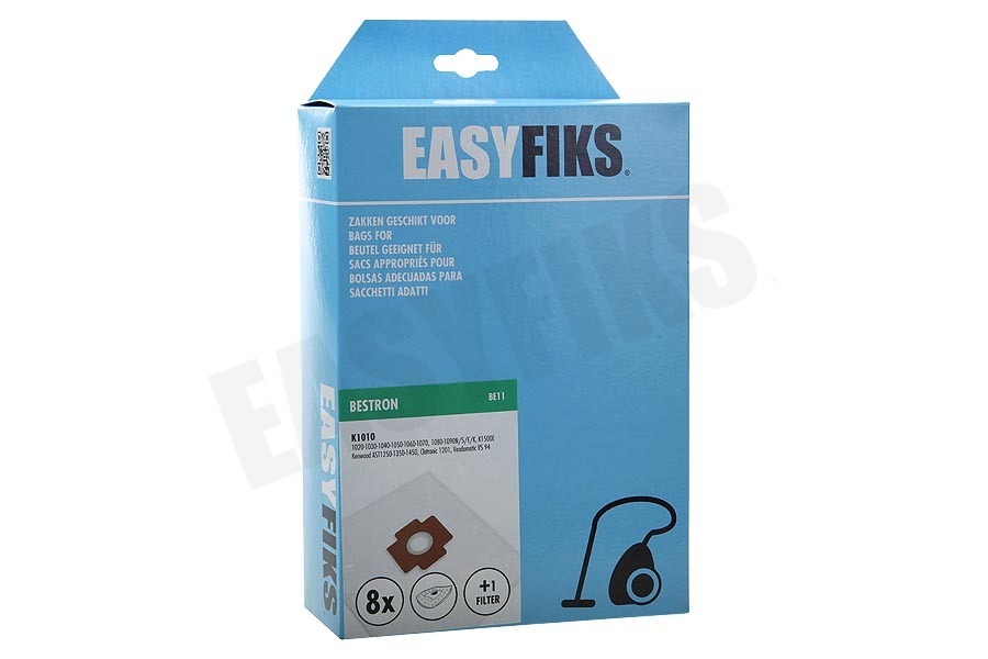 Easyfiks Stofzuiger Stofzuigerzak K2010-2035 Micro Fleece 8 stuks Nw Stijl