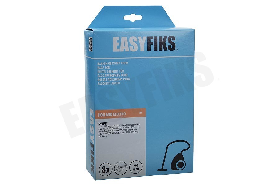 Easyfiks Stofzuiger Stofzuigerzak Micro Fleece 8 stuks Nw Stijl