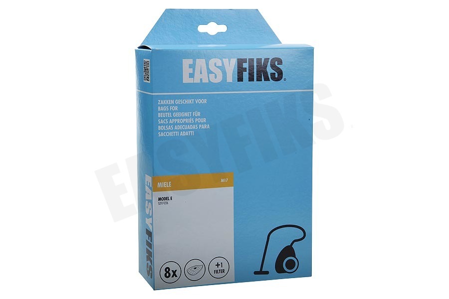 Easyfiks Stofzuiger Stofzuigerzak Model E Micro Fleece 8 stuks Nw Stijl