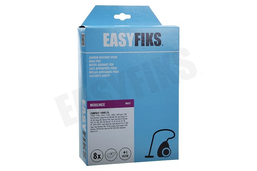 Easyfiks Stofzuiger Stofzuigerzak Micro Fleece 8 stuks Nw Stijl