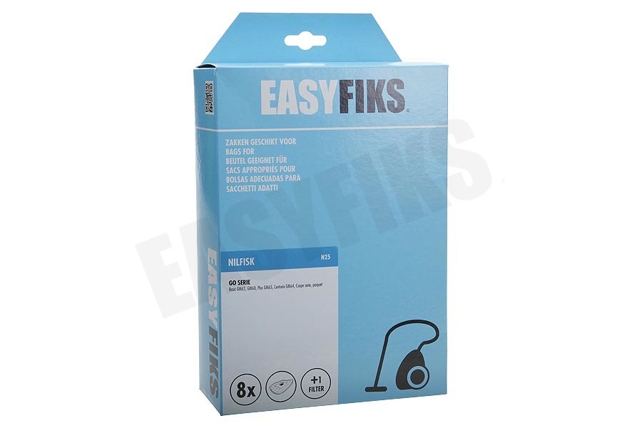 Easyfiks Stofzuiger Stofzuigerzak Micro Fleece 8 stuks Nw Stijl