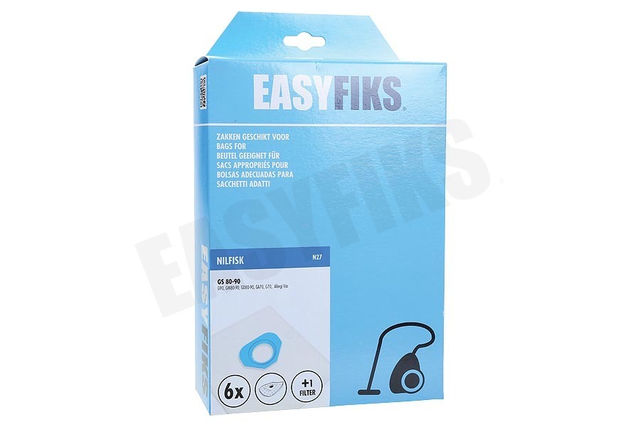 Easyfiks Stofzuiger Stofzuigerzak GS 80 Micro Fleece Nw Stijl