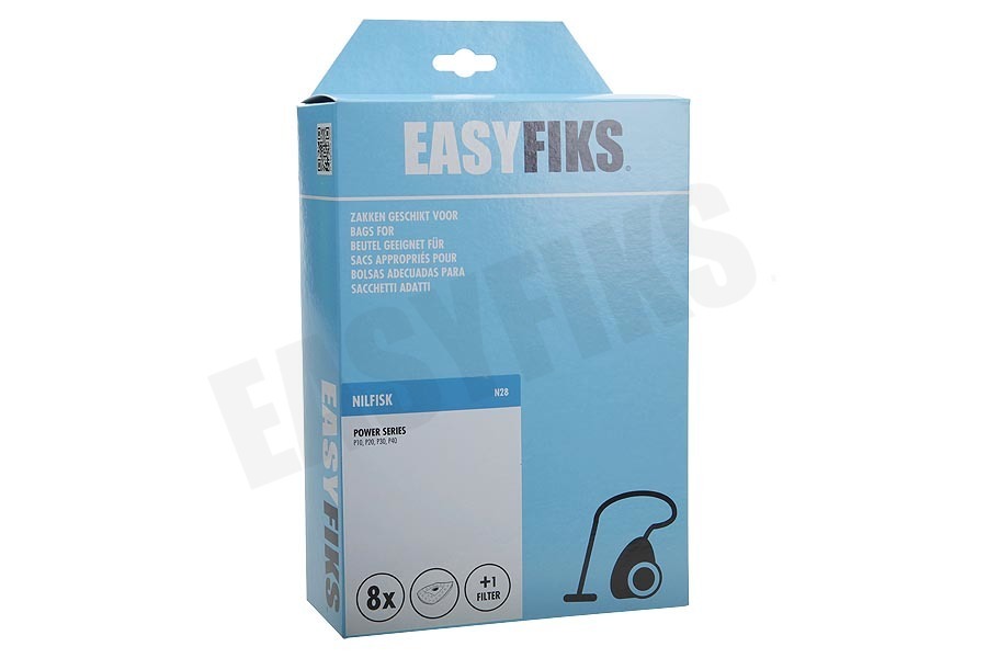 Easyfiks Stofzuiger Stofzuigerzak Power Micro Fleece 8 stuks Nw Stijl