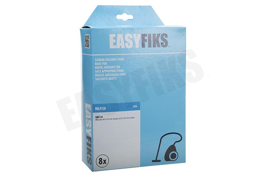 Easyfiks Stofzuiger Stofzuigerzak Papier 8 stuks Nw Stijl
