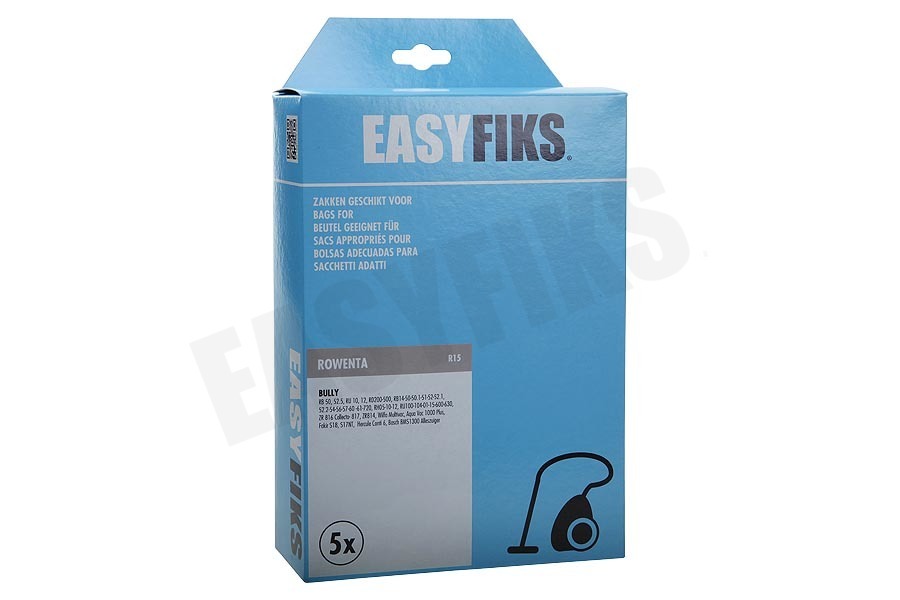 Easyfiks Stofzuiger Stofzuigerzak Bully Papier 5 stuks Nw Stijl