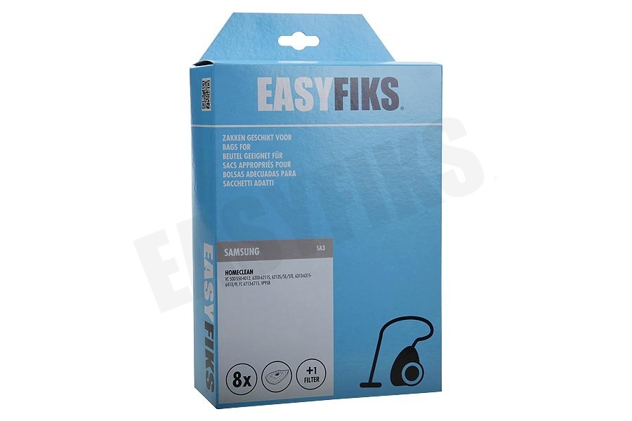 Easyfiks Stofzuiger Stofzuigerzak Micro Fleece 8 stuks Nw Stijl