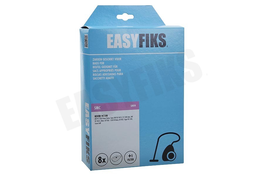 Easyfiks Stofzuiger Stofzuigerzak Micro Fleece 8 stuks Nw Stijl