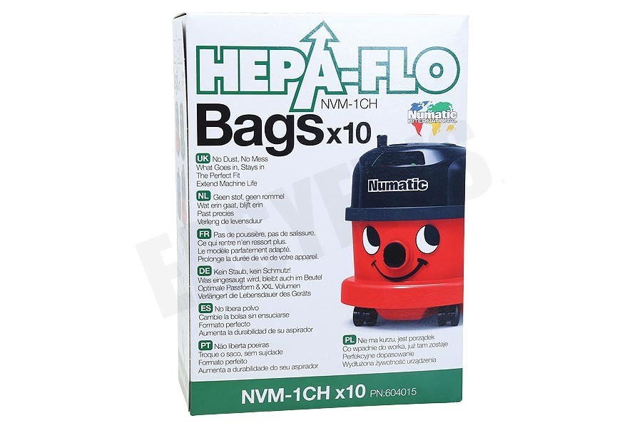 Numatic Stofzuiger Stofzuigerzak NVM 1CH Henry Hepaflo