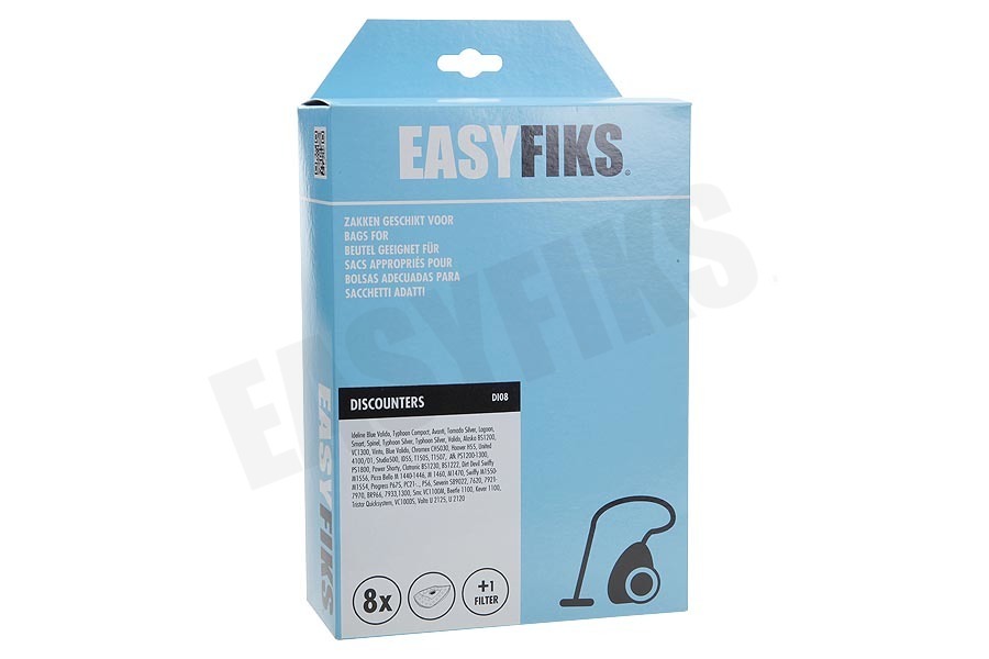 Easyfiks Stofzuigerzak Micro Fleece 8 stuks Nw Stijl