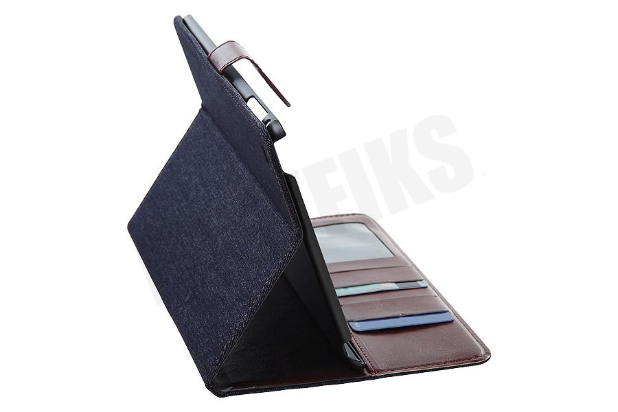 Spez Book Case Spijkerstof met creditcard sleuven