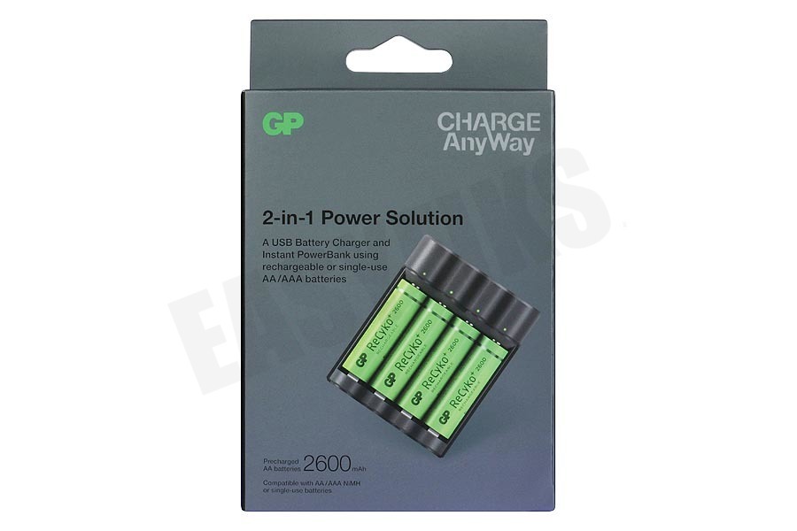 GP X411 GP Charge Anyway Powerbank & Batterijlader